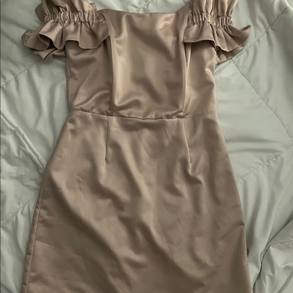Do + Be Off the shoulder dress bought off These Three Boutique.